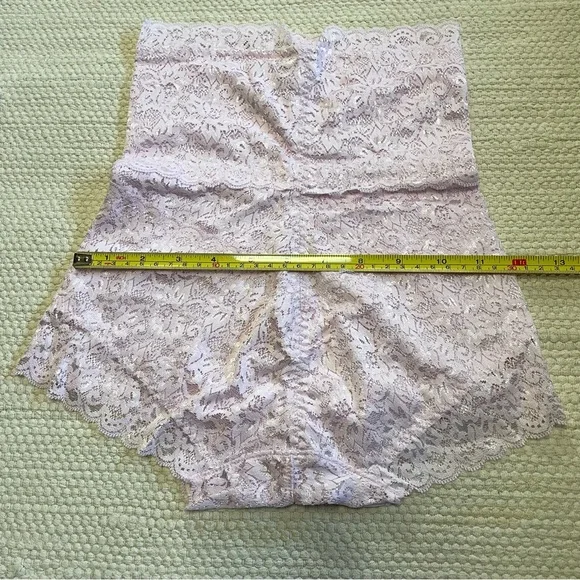 NWOT Pink Hi-Waist Shapewear Tummy Control Lace Brief Underwear Size S - Picture 8 of 8